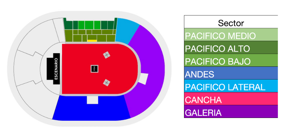 Mapa Iron Maiden Chile