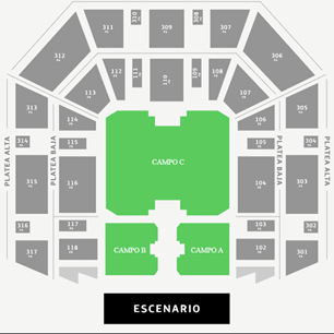 Mapa Movistar Arena